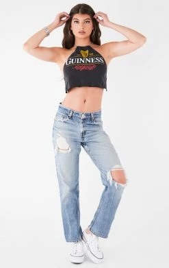 FURST OF A KIND VINTAGE HALTER NECK WATERFALL CHAIN BACK TOP