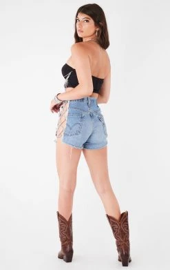 FURST OF A KIND VINTAGE CUT OUT WATERFALL CHAIN TUBE TOP