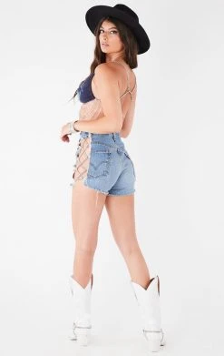 FURST OF A KIND VINTAGE CHAINS VINTAGE WATERFALL CHAIN BRA TOP