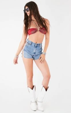 FURST OF A KIND VINTAGE CHAIN NECK O-RING TUBE TOP FESTIVAL