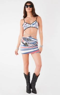 FURST OF A KIND VINTAGE CHAIN WRAP TOP AND CHAIN WAIST SKIRT SET FESTIVAL