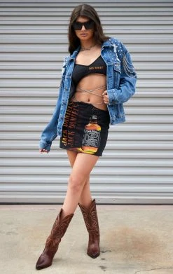 FURST OF A KIND FESTIVAL VINTAGE CHAIN WRAP TOP AND CHAIN WAIST SKIRT SET