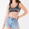FURST OF A KIND FESTIVAL VINTAGE CROPPED TANK WITH BODY CHAIN