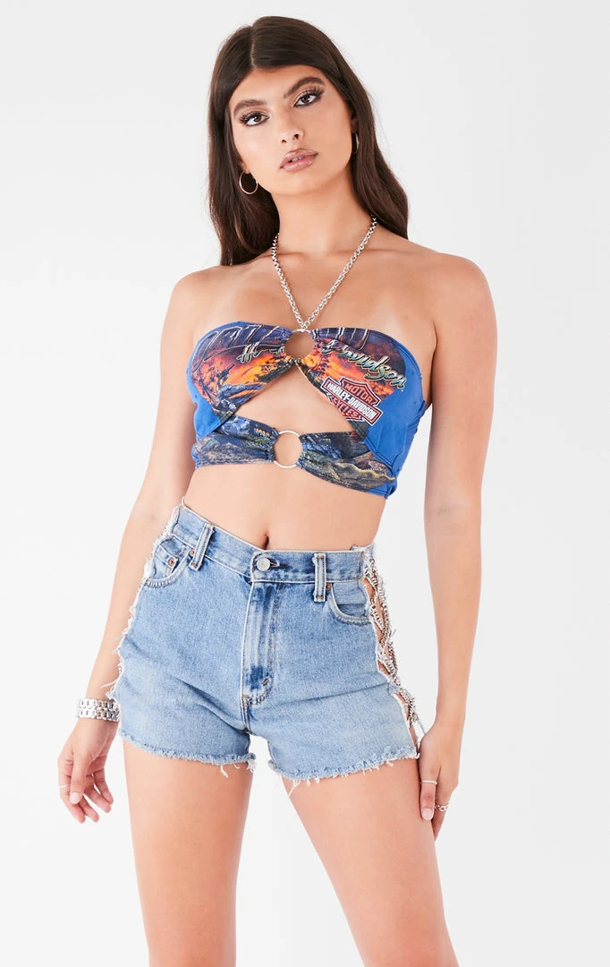 FURST OF A KIND VINTAGE CHAINS VINTAGE CUT OUT CHAIN HALTER TOP 3 FURST OF A KIND VINTAGE CHAINS VINTAGE CUT OUT CHAIN HALTER TOP