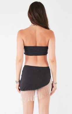 FURST OF A KIND VINTAGE RHINESTONE FRINGE SKIRT