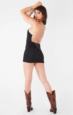 FURST OF A KIND VINTAGE WATERFALL CHAIN BACK DRESS FESTIVAL