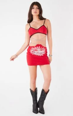 FURST OF A KIND FESTIVAL VINTAGE CHAIN WRAP TOP AND CHAIN WAIST SKIRT SET