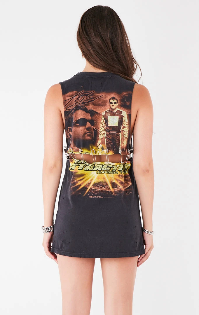 FURST OF A KIND VINTAGE SAFETY PIN LADDER FRONT SLEEVELESS TEE VINTAGE PINS 4 FURST OF A KIND VINTAGE SAFETY PIN LADDER FRONT SLEEVELESS TEE VINTAGE PINS