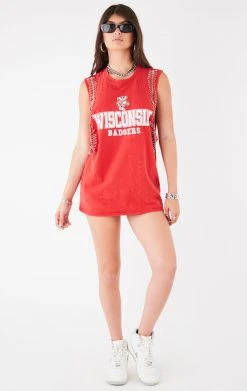 FURST OF A KIND VINTAGE SAFETY PIN SLEEVELESS TEE