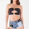 FURST OF A KIND VINTAGE CUT OUT CHAIN HALTER TOP