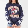 FURST OF A KIND VINTAGE COLLEGE VINTAGE SILVER STAR PATCH SWEATSHIRT