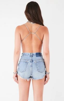 FURST OF A KIND VINTAGE WATERFALL CHAIN BRA TOP