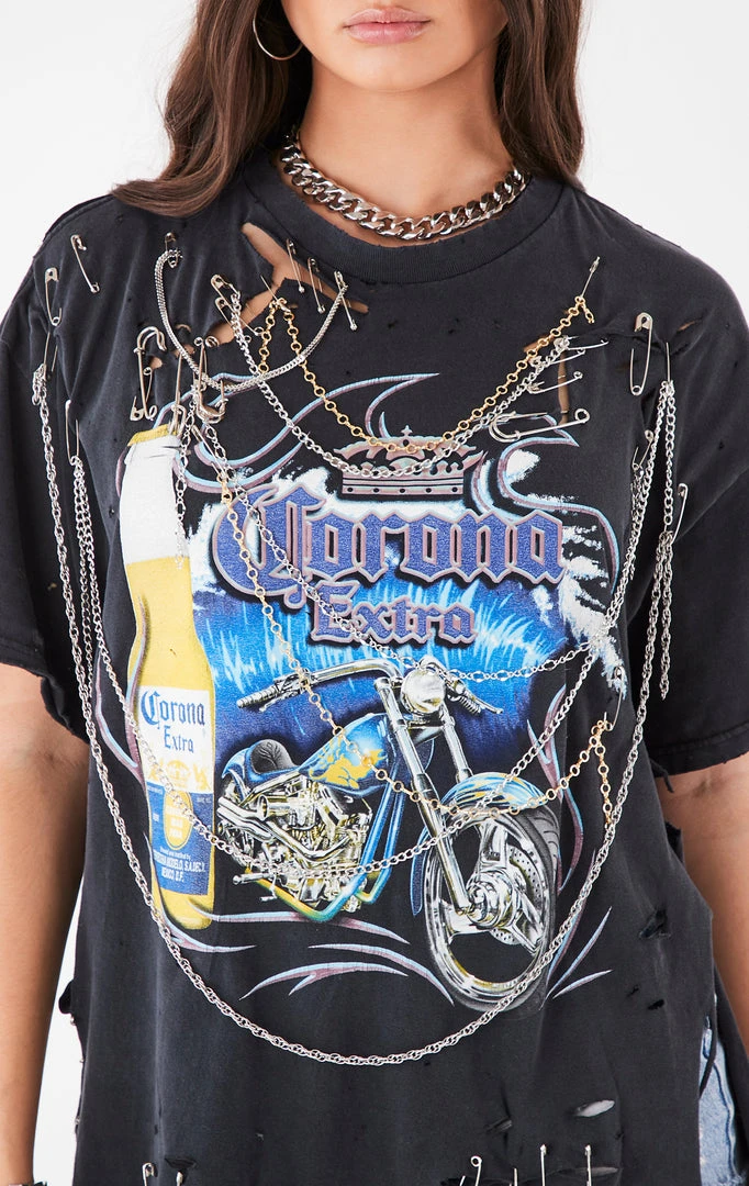 FURST OF A KIND VINTAGE MULTI DRAPED CHAIN TEE 5 FURST OF A KIND VINTAGE MULTI DRAPED CHAIN TEE