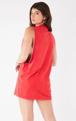 FURST OF A KIND VINTAGE SPORTS VINTAGE RHINESTONE TRIM SLEEVELESS TEE