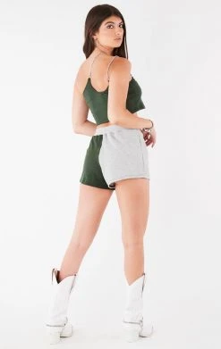 FURST OF A KIND VINTAGE CHAINS VINTAGE ONE SHOULDER DOUBLE CHAIN SHORT SET