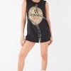 FURST OF A KIND FESTIVAL VINTAGE CURVED SAFETY PIN SLEEVELESS TEE