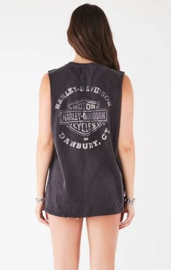 FURST OF A KIND VINTAGE CURVED SAFETY PIN SLEEVELESS TEE