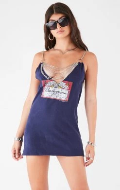 FURST OF A KIND VINTAGE DRAPED CHAIN DRESS FESTIVAL