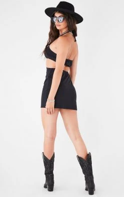 FURST OF A KIND VINTAGE CUT OUT HALTER DRESS FESTIVAL