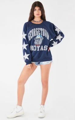 FURST OF A KIND VINTAGE COLLEGE VINTAGE SILVER STAR PATCH SWEATSHIRT