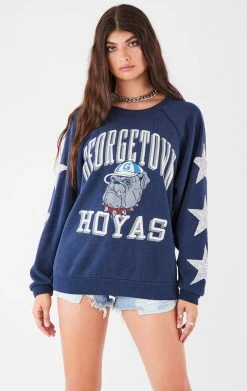 FURST OF A KIND VINTAGE COLLEGE VINTAGE SILVER STAR PATCH SWEATSHIRT