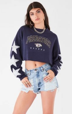 FURST OF A KIND VINTAGE STAR PATCH CROPPED SWEATSHIRT