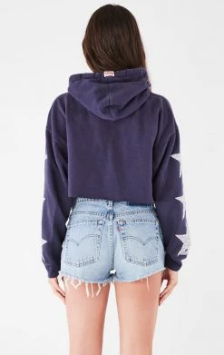 FURST OF A KIND VINTAGE STAR PATCH CROPPED HOODIE