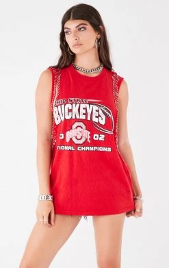 FURST OF A KIND VINTAGE PINS VINTAGE SAFETY PIN SLEEVELESS TEE