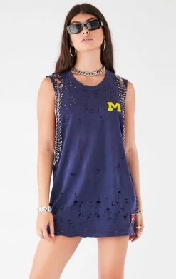 FURST OF A KIND VINTAGE SAFETY PIN SLEEVELESS TEE