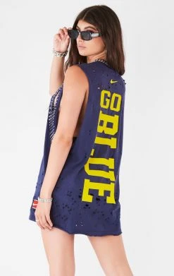 FURST OF A KIND VINTAGE SAFETY PIN SLEEVELESS TEE