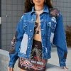 FURST OF A KIND VINTAGE PATCHWORK STUDDED DENIM JACKET