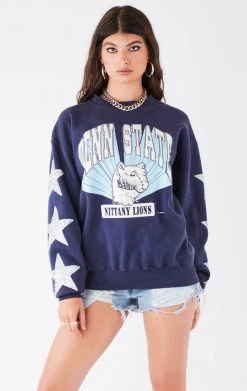 FURST OF A KIND VINTAGE COLLEGE VINTAGE SILVER STAR PATCH SWEATSHIRT