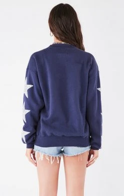 FURST OF A KIND VINTAGE COLLEGE VINTAGE SILVER STAR PATCH SWEATSHIRT