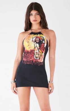 FURST OF A KIND VINTAGE CHAINS VINTAGE WATERFALL CHAIN BACK DRESS