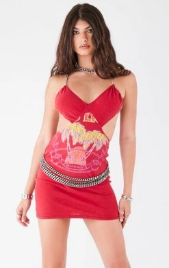FURST OF A KIND FESTIVAL VINTAGE CUT OUT SIDE CHAIN DRESS