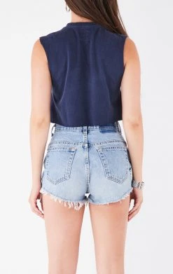 FURST OF A KIND VINTAGE CHAIN LACE UP SLEEVELESS TEE