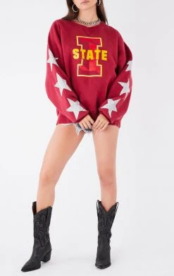 FURST OF A KIND VINTAGE SILVER STAR PATCH SWEATSHIRT VINTAGE COLLEGE
