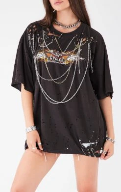 FURST OF A KIND VINTAGE MULTI DRAPED CHAIN TEE VINTAGE CHAINS 6 FURST OF A KIND VINTAGE MULTI DRAPED CHAIN TEE VINTAGE CHAINS