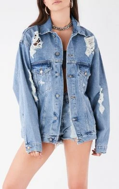 FURST OF A KIND VINTAGE DENIM JACKETS VINTAGE GRAPHIC BACK INSERT DENIM JACKET