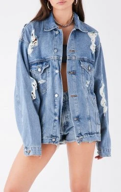 FURST OF A KIND VINTAGE GRAPHIC BACK INSERT DENIM JACKET VINTAGE DENIM JACKETS