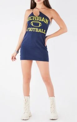 FURST OF A KIND VINTAGE ONE SHOULDER DOUBLE CHAIN STRAP DRESS VINTAGE CHAINS