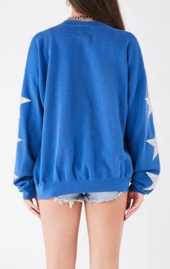 FURST OF A KIND VINTAGE COLLEGE VINTAGE SILVER STAR PATCH SWEATSHIRT