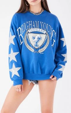 FURST OF A KIND VINTAGE SILVER STAR PATCH SWEATSHIRT VINTAGE COLLEGE
