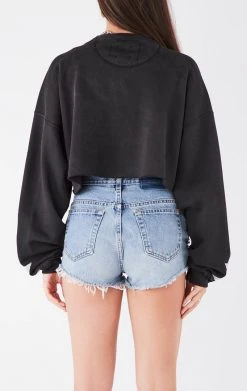 FURST OF A KIND VINTAGE STARS VINTAGE STAR PATCH CROPPED SWEATSHIRT