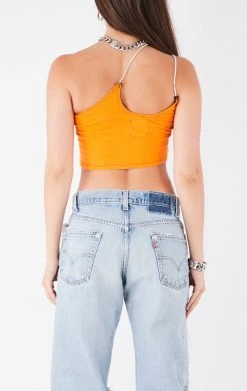 FURST OF A KIND VINTAGE COLLEGE VINTAGE ONE SHOULDER DOUBLE RHINESTONE STRAP TANK 7 FURST OF A KIND VINTAGE COLLEGE VINTAGE ONE SHOULDER DOUBLE RHINESTONE STRAP TANK