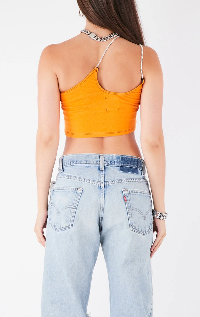 FURST OF A KIND VINTAGE COLLEGE VINTAGE ONE SHOULDER DOUBLE RHINESTONE STRAP TANK 5 FURST OF A KIND VINTAGE COLLEGE VINTAGE ONE SHOULDER DOUBLE RHINESTONE STRAP TANK