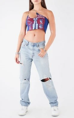 FURST OF A KIND VINTAGE ONE SHOULDER DOUBLE CHAIN STRAP TANK