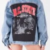 FURST OF A KIND VINTAGE GRAPHIC BACK INSERT DENIM JACKET VINTAGE DENIM JACKETS