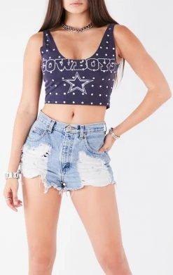 FURST OF A KIND VINTAGE ALLOVER RHINESTONE TANK