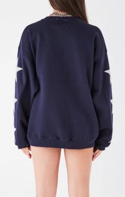 FURST OF A KIND VINTAGE SILVER STAR PATCH SWEATSHIRT